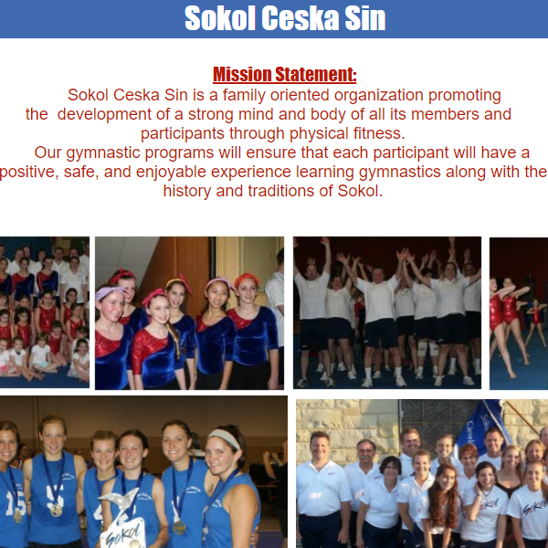 Czech Organizations in Cleveland Ohio - Sokol Ceska Sin